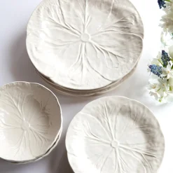 White Lettuce Dinner Plate|Mrs. Alice Online