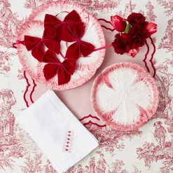 White Linen Xoxo Napkins (Set Of 4)|Mrs. Alice Discount