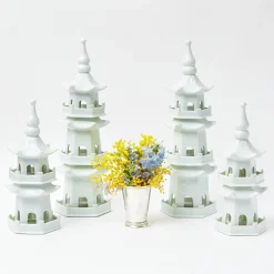 White Porcelain Pagoda Decoration Set|Mrs. Alice New