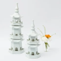 White Porcelain Pagoda Decoration Set|Mrs. Alice New