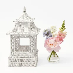 White Rattan Decoration Set|Mrs. Alice Hot