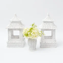 White Rattan Decoration Set|Mrs. Alice Hot