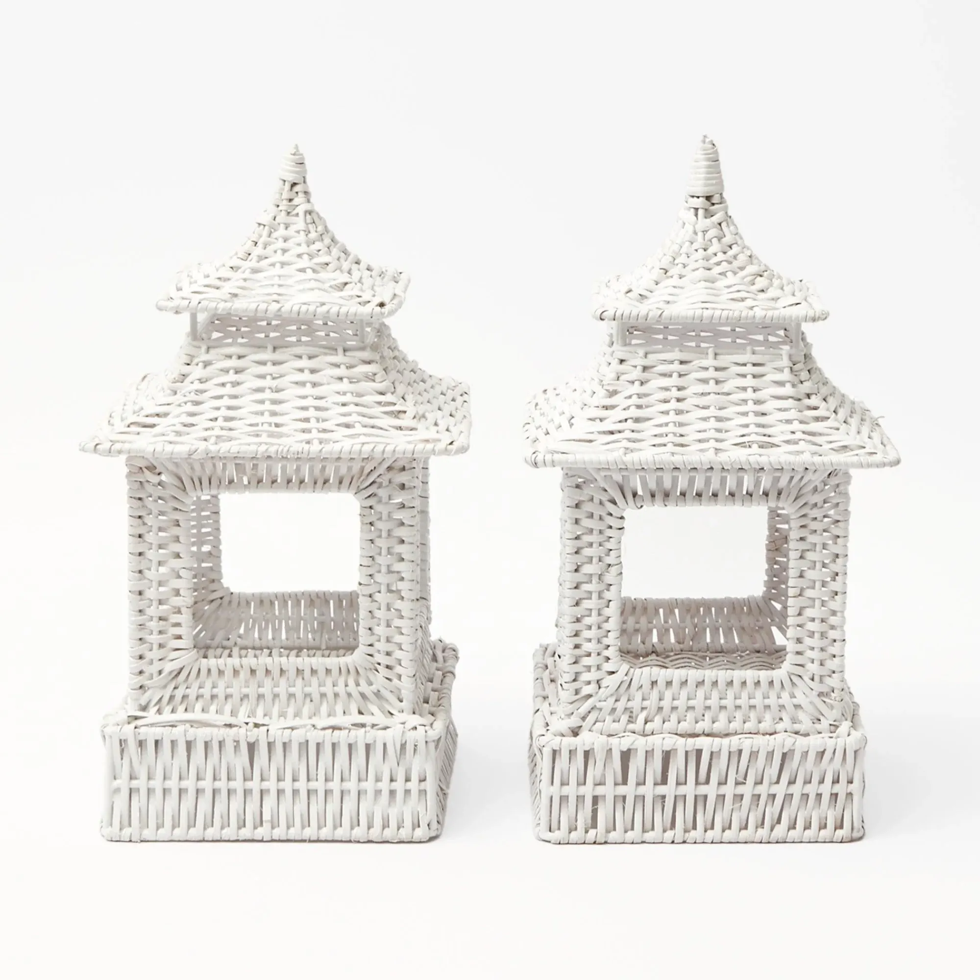White Rattan Decoration Set|Mrs. Alice Outlet