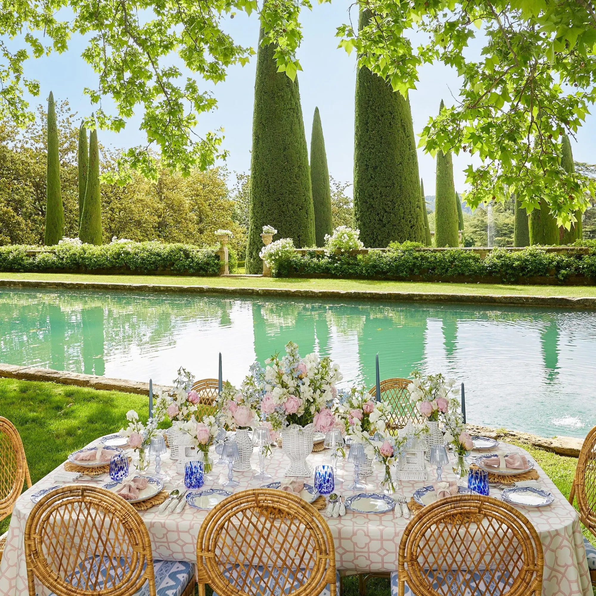 White Rattan Decoration Set|Mrs. Alice Clearance