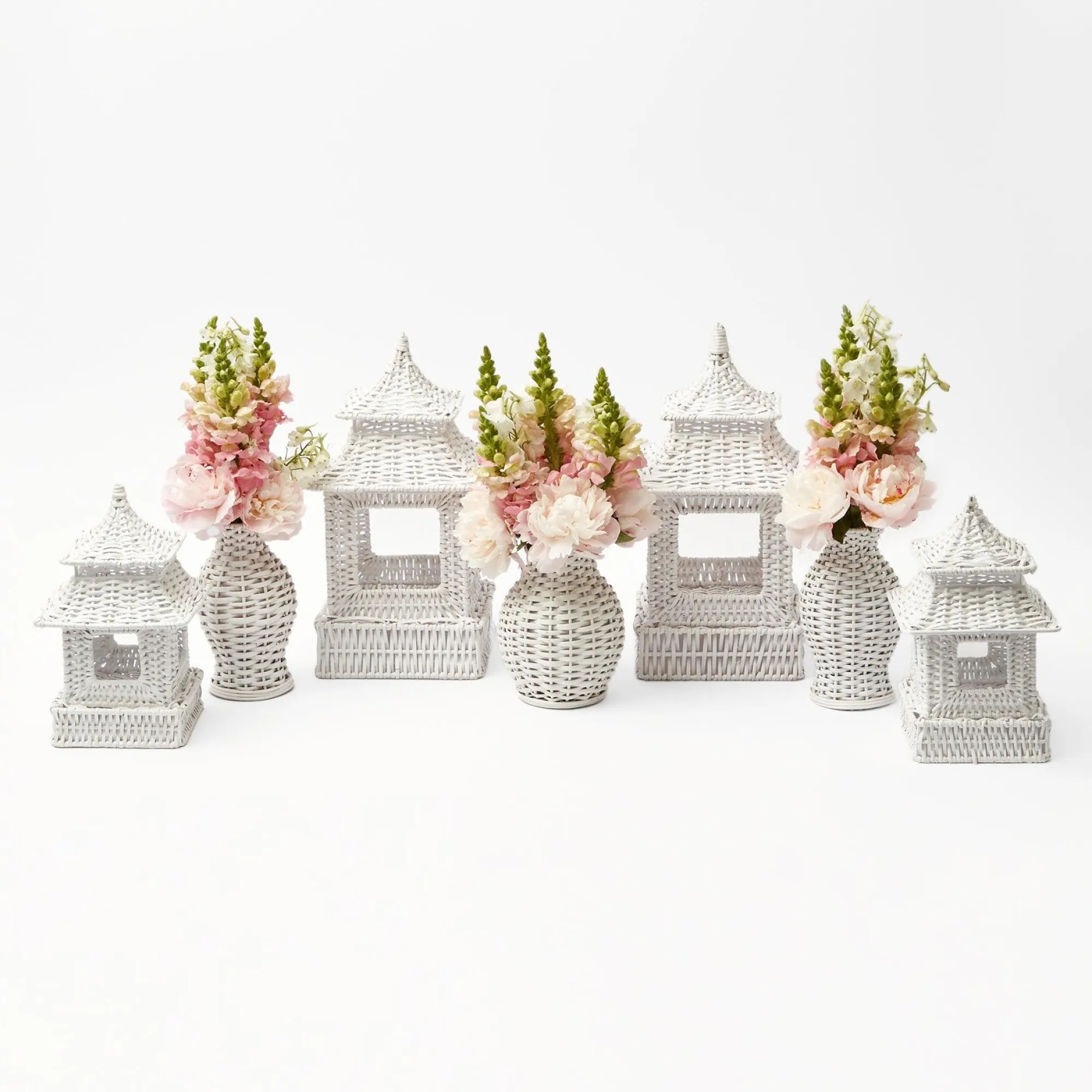 White Rattan Decoration Set|Mrs. Alice Discount