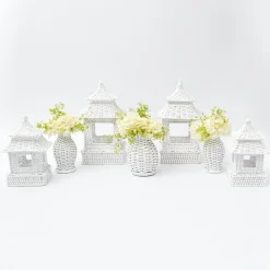 White Rattan Decoration Set|Mrs. Alice Discount