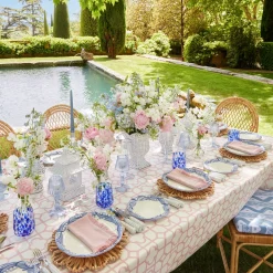 White Rattan Pagoda & Urn Vase Set|Mrs. Alice Sale