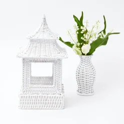 White Rattan Pagoda Lantern|Mrs. Alice Sale