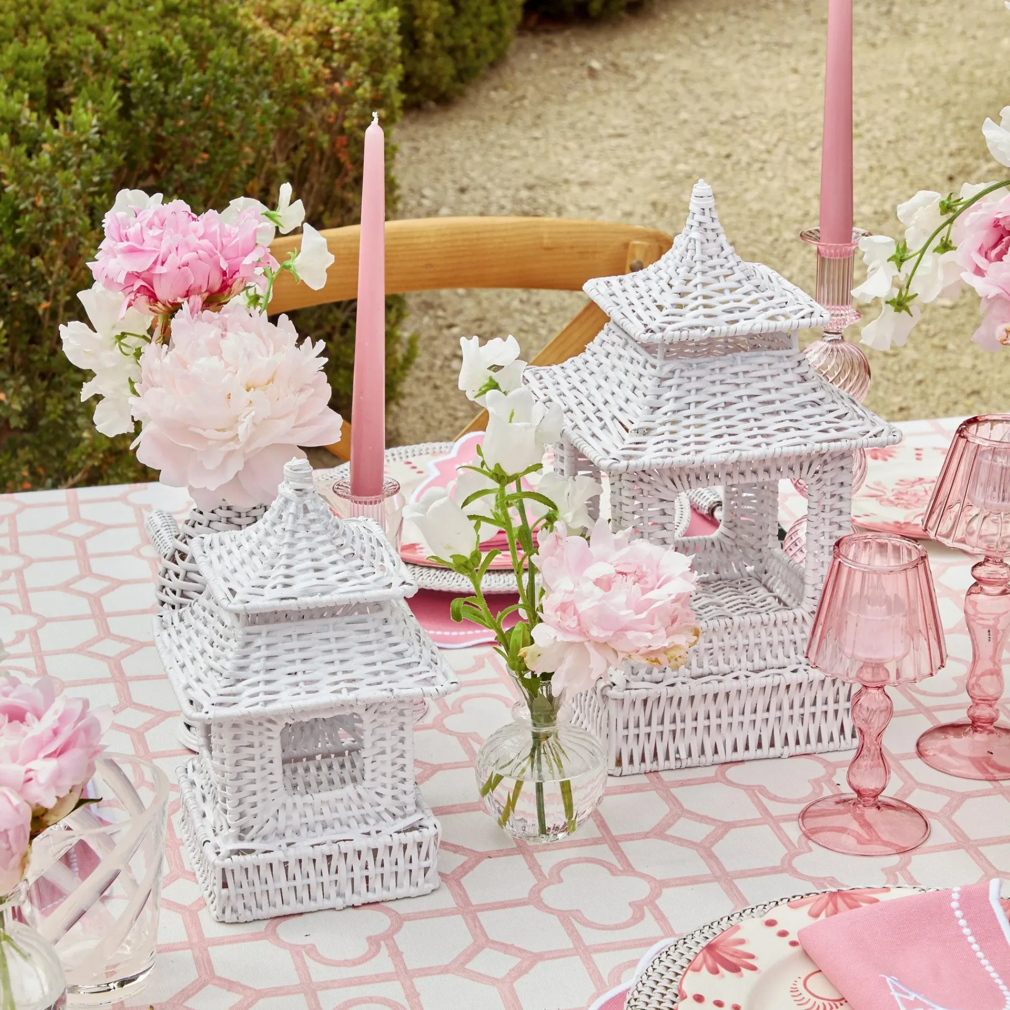 White Rattan Pagoda Lantern|Mrs. Alice