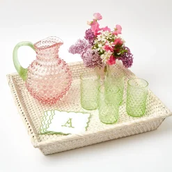 White Rattan Tray|Mrs. Alice Best