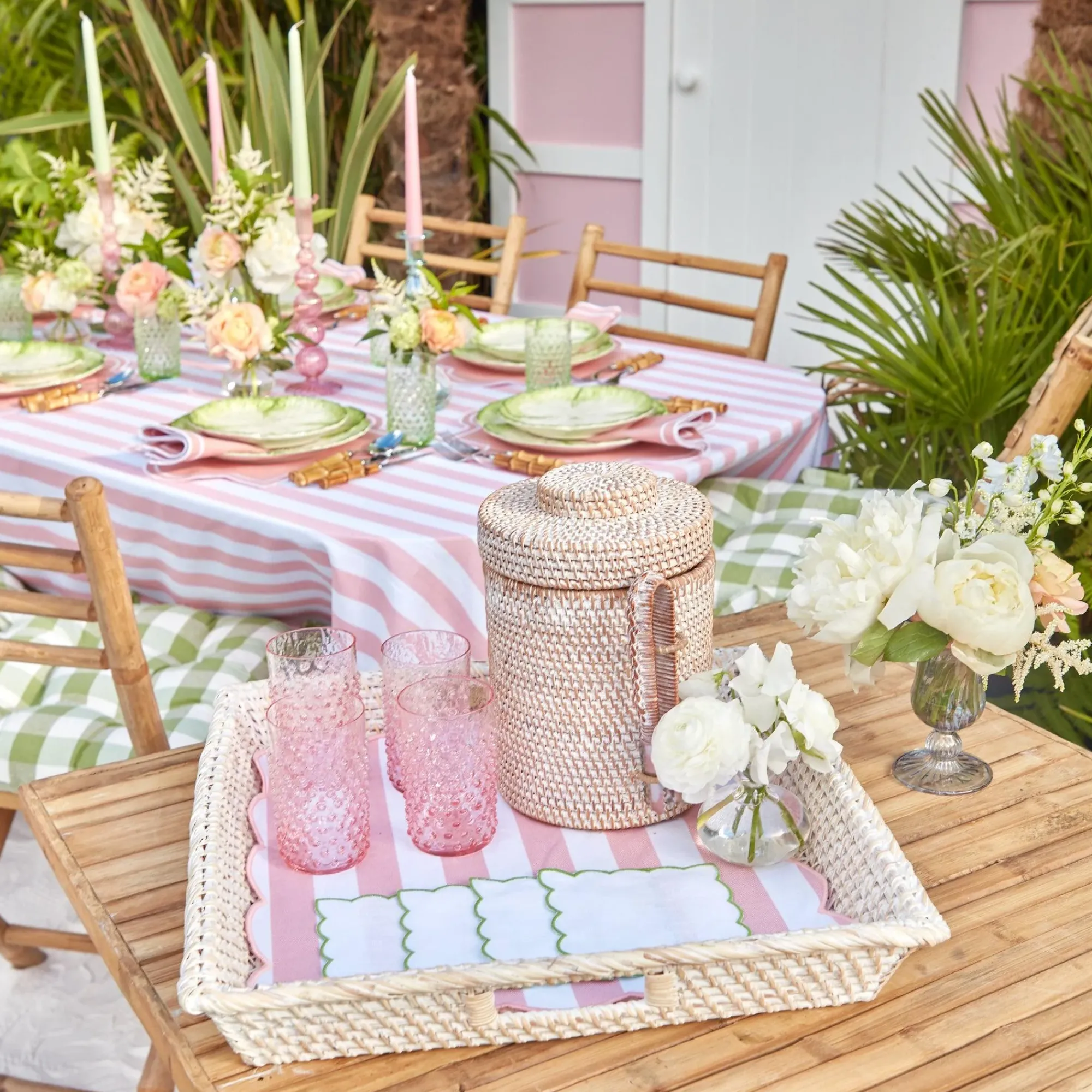 White Rattan Tray|Mrs. Alice Discount