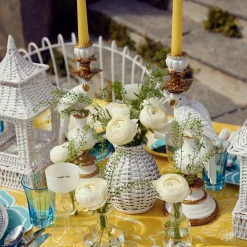 White Rattan Vase (Set Of 3)|Mrs. Alice Outlet