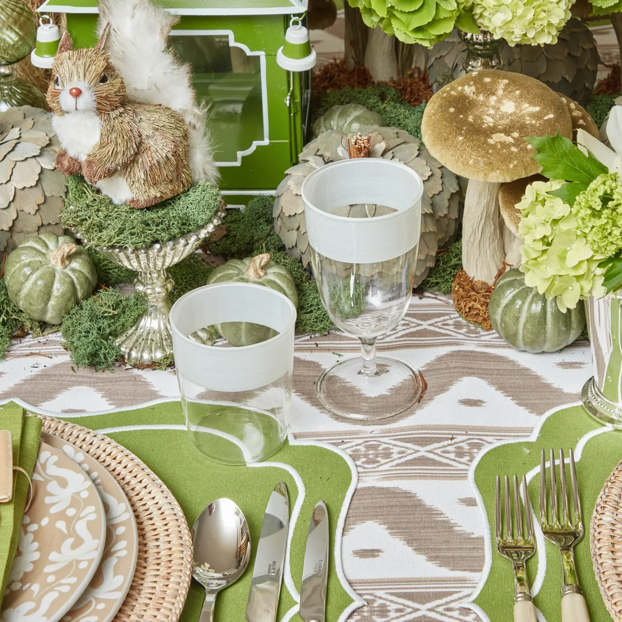 White Ribbon Water & Wine Glassware Set|Mrs. Alice Discount