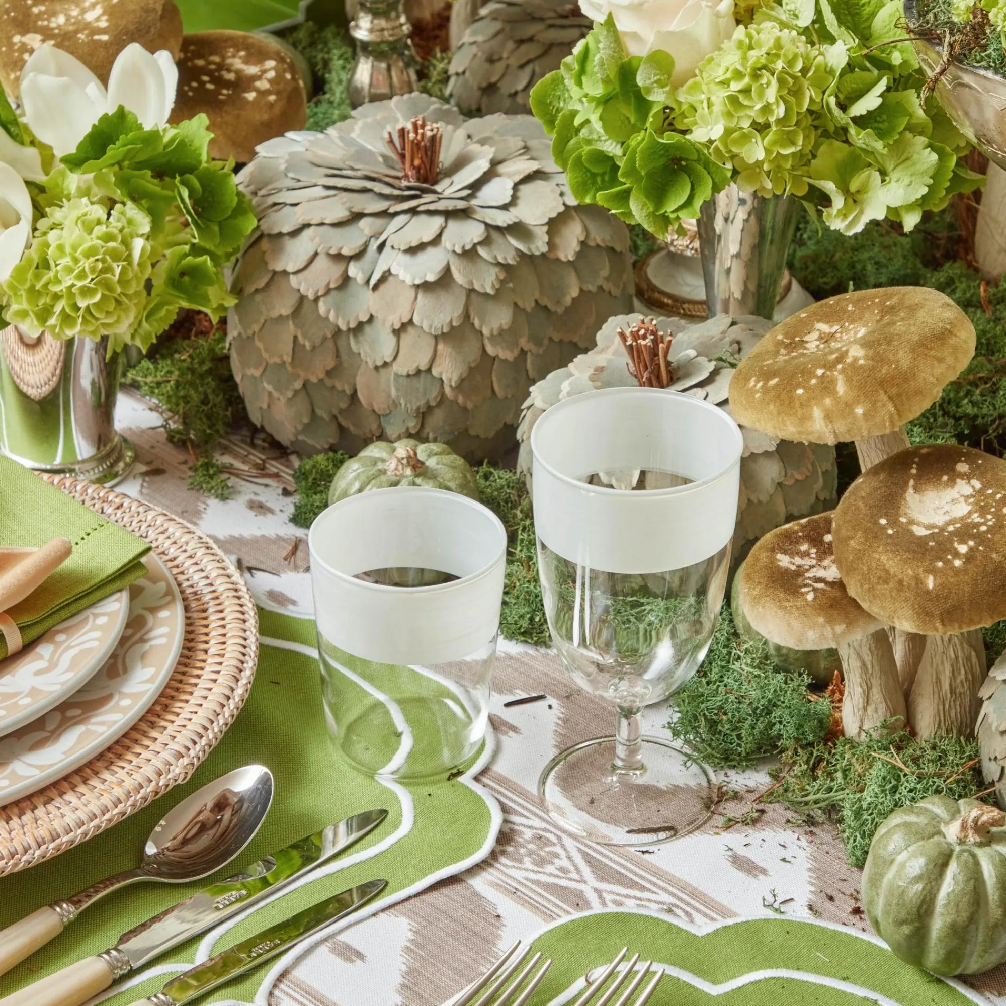 White Ribbon Water & Wine Glassware Set|Mrs. Alice Discount