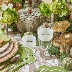 White Ribbon Water & Wine Glassware Set|Mrs. Alice New