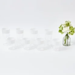 White Ribbon Water Glasses (Set Of 4)|Mrs. Alice Online