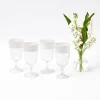 White Ribbon Wine Glasses (Set Of 4)|Mrs. Alice