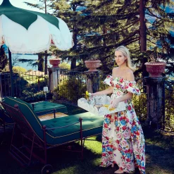 White Scalloped Rattan Tray|Mrs. Alice Best