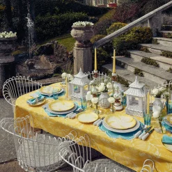 Yellow Capri Lettuce Dinner Plates (Set Of 4)|Mrs. Alice Best