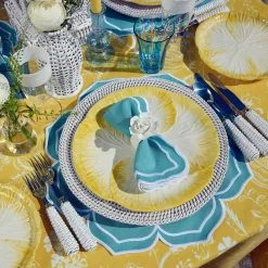 Yellow Capri Lettuce Dinner Plates (Set Of 4)|Mrs. Alice Best