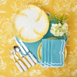 Yellow Capri Lettuce Dinner Plate|Mrs. Alice Discount