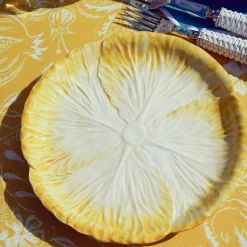 Yellow Capri Lettuce Dinner & Starter Plates (Set Of 8)|Mrs. Alice Discount