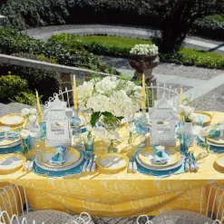 Yellow Capri Lettuce Starter Plates (Set Of 4)|Mrs. Alice Discount