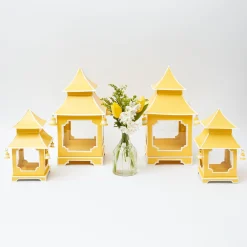 Yellow Pagoda Lantern Set|Mrs. Alice Sale