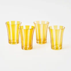 Yellow Positano Glasses (Set Of 4)|Mrs. Alice